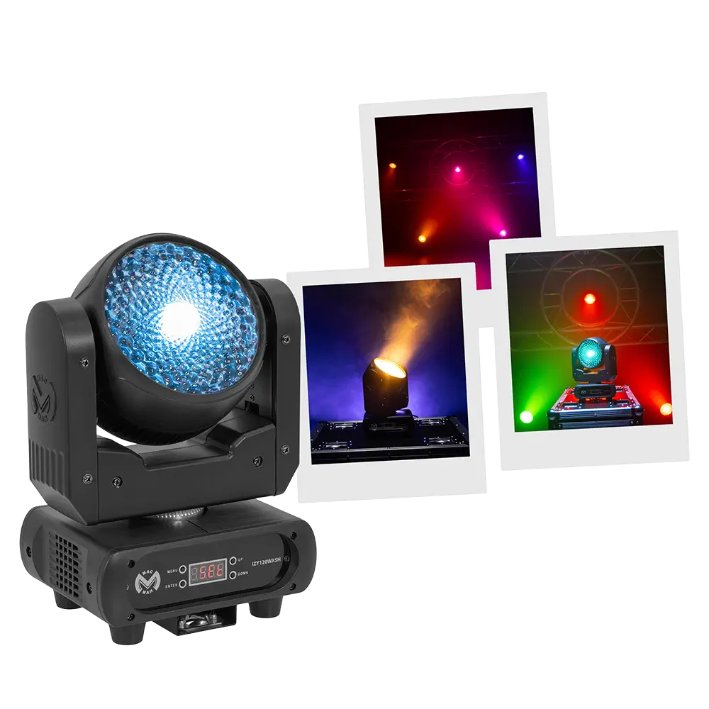 Lyre LED Wash IZY 120 Wash 120W DMX 14 canaux – Mac Mah